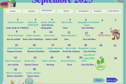 Planning septembre